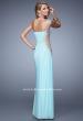 Picture of: One Shoulder Long Prom Dress with Beaded Embroidery in Blue, Style: 21164, Back Picture