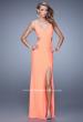 Picture of: Alluring Long Prom Dress with Side Cut Outs and Slit in Orange, Style: 21175, Detail Picture 1