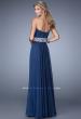 Picture of: Elegant Long Prom Dress with Beaded Embroidery in Navy, Style: 21177, Back Picture