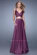 Picture of: Two Piece Satin Prom Dress with Pleats and Pockets in Purple, Style: 21178, Detail Picture 2