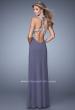 Picture of: Halter Prom Dress with Embroidery and Open Back in Gray, Style: 21183, Main Picture