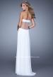 Picture of: Long Net Jersey Prom Dress with Sweetheart Neckline in White, Style: 21184, Back Picture