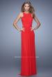 Picture of: High Scoop Neckline Prom Dress with Diamond Back in Red, Style: 21187, Detail Picture 3
