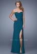 Picture of: Modern Long Prom Dress with Ruched Bodice and Slit in Green, Style: 21193, Main Picture
