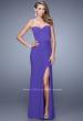 Picture of: Modern Long Prom Dress with Ruched Bodice and Slit in Purple, Style: 21193, Detail Picture 3
