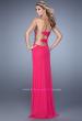 Picture of: Rhinestone Glamorous Prom Dress with Cut Outs in Pink, Style: 21197, Back Picture