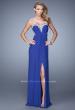 Picture of: Strapless Prom Dress with Embroidery and Center Slit in Blue, Style: 21199, Main Picture