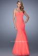 Picture of: Rhinestone Long Prom Gown with Gathering in Pink, Style: 21203, Main Picture