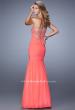 Picture of: Rhinestone Long Prom Gown with Gathering in Pink, Style: 21203, Back Picture