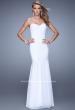 Picture of: Rhinestone Long Prom Gown with Gathering in White, Style: 21203, Detail Picture 2
