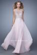 Picture of: Embellished Long Prom Gown with Plunging Neckline in Pink, Style: 21212, Main Picture