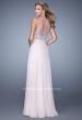 Picture of: Embellished Long Prom Gown with Plunging Neckline in Pink, Style: 21212, Back Picture