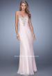 Picture of: Beaded Embroidery Prom Dress with Gathered Bodice in Pink, Style: 21214, Detail Picture 4
