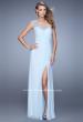Picture of: Long One Shoulder Jersey Prom Dress with Embroidery in Mint, Style: 21219, Detail Picture 1