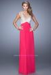 Picture of: Glam V Neckline Prom Dress with Metallic Embroidery in Pink, Style: 21223, Detail Picture 4