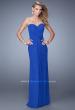 Picture of: Jersey Prom Dress with Twisted X Back Straps in Blue, Style: 21230, Main Picture