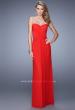 Picture of: Jersey Prom Dress with Twisted X Back Straps in Red, Style: 21230, Detail Picture 2