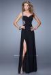 Picture of: Embellished Jersey Dress with Gathered Bodice in Black, Style: 21231, Detail Picture 4