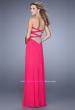 Picture of: Long Jersey Prom Dress with Beaded Net Detailing in Pink, Style: 21232, Detail Picture 2