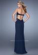 Picture of: Glam Embellished Prom Gown with Open Back in Navy, Style: 21235, Main Picture