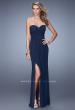 Picture of: Glam Embellished Prom Gown with Open Back in Navy, Style: 21235, Back Picture