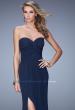 Picture of: Glam Embellished Prom Gown with Open Back in Navy, Style: 21235, Detail Picture 1
