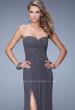 Picture of: Glam Embellished Prom Gown with Open Back in Gray, Style: 21235, Detail Picture 6