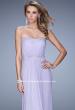 Picture of: Ruched Fully Embellished Long Prom Dress in Purple, Style: 21237, Main Picture