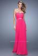 Picture of: Ruched Fully Embellished Long Prom Dress in Pink, Style: 21237, Detail Picture 3
