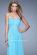 Picture of: Ruched Fully Embellished Long Prom Dress in Blue, Style: 21237, Detail Picture 5