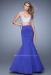 Picture of: Heavily Beaded Two Piece Dress with Mermaid Style Train in Blue, Style: 21243, Detail Picture 2