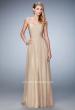 Picture of: High Waist Strapless Prom Dress with Basket Weave Design in Nude, Style: 21257, Detail Picture 2