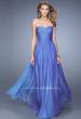 Picture of: High Waist Strapless Prom Dress with Basket Weave Design in Purple, Style: 21257, Detail Picture 5