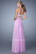 Picture of: Long Two Piece Dress with Trim Beaded Embroidery in Purple, Style: 21269, Back Picture