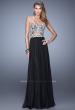 Picture of: Long Two Piece Dress with Trim Beaded Embroidery in Black, Style: 21269, Detail Picture 3