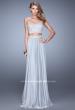 Picture of: Long Two Piece Dress with Trim Beaded Embroidery in Silver, Style: 21269, Detail Picture 4