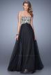 Picture of: Long Sweetheart Neckline Prom Dress with Empire Waist in Black, Style: 21289, Detail Picture 1