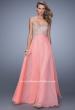Picture of: Long Sweetheart Neckline Prom Dress with Empire Waist in Coral, Style: 21289, Detail Picture 2
