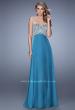 Picture of: Long Sweetheart Neckline Prom Dress with Empire Waist in Blue, Style: 21289, Detail Picture 4