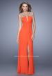 Picture of: Glam Long Prom Gown with Open Back and Center Slit in Orange, Style: 21293, Detail Picture 2