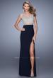 Picture of: Embellished Prom Dress with Stones and Keyhole Back in Navy, Style: 21303, Detail Picture 1