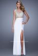 Picture of: Embellished Prom Dress with Stones and Keyhole Back in White, Style: 21303, Detail Picture 3