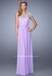 Picture of: One Shoulder Prom Dress with Embroidered Sleeves in Purple, Style: 21309, Detail Picture 1