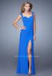 Picture of: Sweetheart Neck Prom Gown with Beaded Lace Detail in Blue, Style: 21310, Main Picture