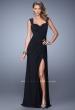 Picture of: Sweetheart Neck Prom Gown with Beaded Lace Detail in Black, Style: 21310, Detail Picture 1