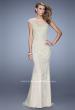 Picture of: Embellished Cap Sleeve Prom Dress with Open Back in Nude, Style: 21319, Main Picture