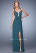 Picture of: Plunging Neckline Prom Gown with Gathered Bust in Emerald, Style: 21330, Detail Picture 2