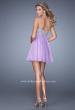 Picture of: Empire Waist Cocktail Dress with Embroidered Bodice in Purple, Style: 21332, Back Picture