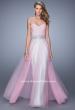 Picture of: Tulle Prom Dress with Lace Lining and Embroidered Belt in Pink, Style: 21341, Detail Picture 2