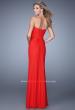 Picture of: Gathered Bodice Prom Dress with Sweetheart Neckline in Red, Style: 21343, Back Picture